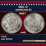 1884-o Morgan Dollar $1 Grades ms65