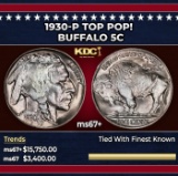 1930-p Buffalo Nickel TOP POP! 5c ms67+ SEGS