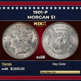 1901-p Morgan Dollar $1 au58 SEGS