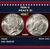 1926-s Peace Dollar $1 Grades ms64
