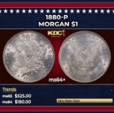 1880-p Morgan Dollar $1 Grades ms64+