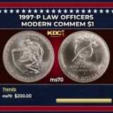 1997-p Law Officers Modern Commem Dollar $1 ms70 SEGS
