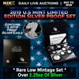 RARE 2019 United States Mint Limited Edition Silver Proof Set 8 coins, Over 2.25oz Of Silver low min