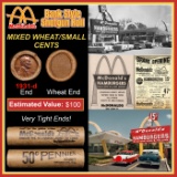 Lincoln Wheat Cent 1c Mixed Roll Orig Brandt McDonalds Wrapper, 1931-d end, Wheat other end
