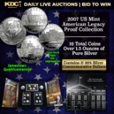 2007 U.S. Mint American Legacy Collection Set 16 Coins Over 1.5 Oz Of Silver