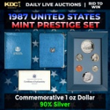 1987 United States Mint Prestige Proof Set 6 Coins W/ Box & COA