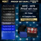 1970-1979 Full Decade Proof Set Run 57 Coins 10 Complete Sets Complete Ike $1 Set