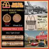 Lincoln Wheat Cent 1c Mixed Roll Orig Brandt McDonalds Wrapper, 1917-d end, Wheat other end