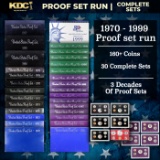 1970-1999 Proof Set Run 164 Coins 30 Complete Sets