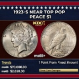 1923-s Peace Dollar Near Top Pop $1 ms65+ SEGS