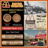Lincoln Wheat Cent 1c Mixed Roll Orig Brandt McDonalds Wrapper, 1913-p end, Wheat other end
