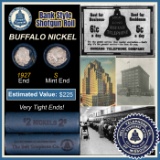 Buffalo Nickel Shotgun Roll in Old Bank Style 'Bell Telephone' Wrapper 1927 & S Mint Ends