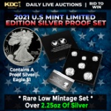 RARE 2021 United States Mint Limited Edition Silver Proof Set 6 coins, Over 2oz Of Silver low mintag