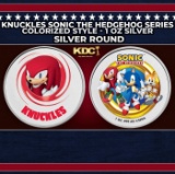 Knuckles Sonic The Hedgehog Series Colorized Style - 1 oz Silver Round Round