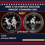 1996-s Olympics Soccer Proof Modern Commem Half Dollar 50c pr70 dcam SEGS