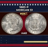 1883-p Morgan Dollar $1 Grades ms63