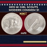 2013-w Girl Scouts Modern Commem Dollar $1 ms70 SEGS