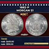 1882-p Morgan Dollar $1 Grades ms64+