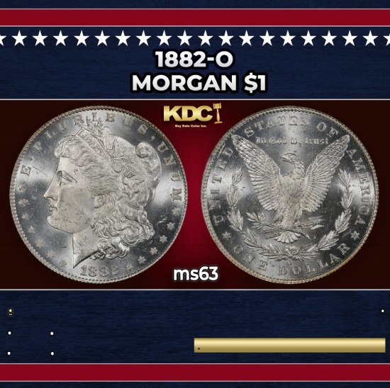 1882-o Morgan Dollar $1 Grades ms63