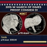 2015-W March Of Dimes Proof Modern Commem Dollar $1 pr70 dcam SEGS