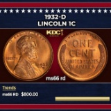 1932-d Lincoln Cent 1c Grades ms66 rd