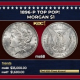 1896-p Morgan Dollar TOP POP! $1 ms68 SEGS