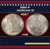 1880-p Morgan Dollar $1 Grades ms63