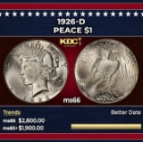 1926-d Peace Dollar $1 ms66 SEGS