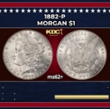 1882-p Morgan Dollar $1 Grades ms62+