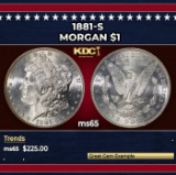 1881-s Morgan Dollar $1 Grades ms65