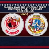 Eggman Sonic The Hedgehog Series Colorized Style - 1 oz Silver Round Round