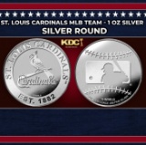 St. Louis Cardinals MLB Team - 1 oz Silver Round Round