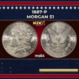 1887-p Morgan Dollar $1 Grades ms64