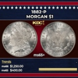 1882-p Morgan Dollar $1 Grades ms65+
