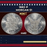 1882-p Morgan Dollar $1 Grades ms63