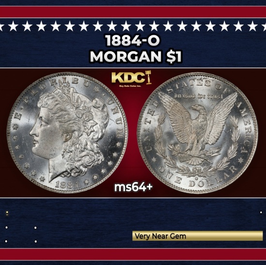 1884-o Morgan Dollar $1 Grades ms64+