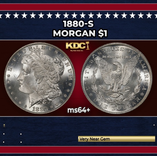 1880-s Morgan Dollar $1 Grades ms64+