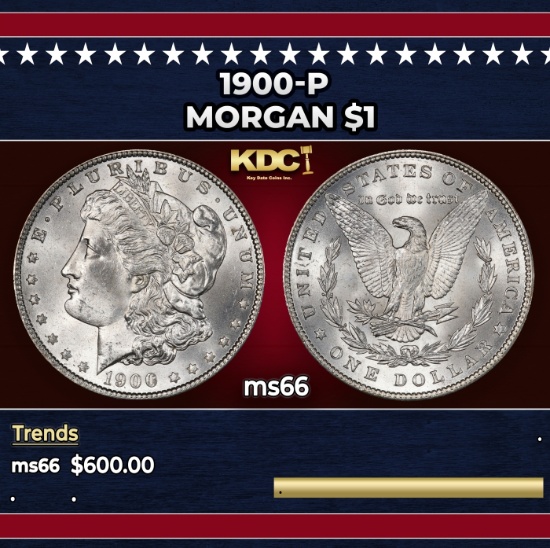 1900-p Morgan Dollar $1 Grades ms66