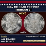 1884-cc Morgan Dollar Near Top Pop $1 ms67+ SEGS