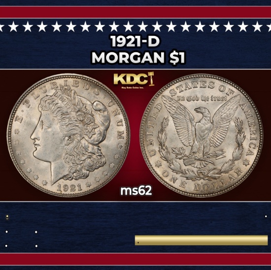 1921-d Morgan Dollar $1 Grades ms62