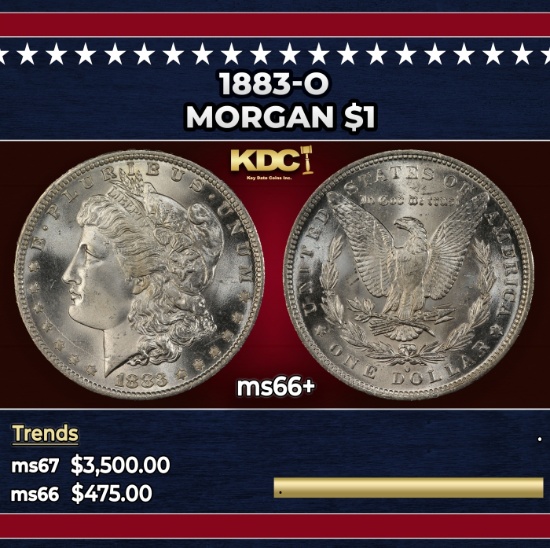 1883-o Morgan Dollar $1 ms66+ SEGS