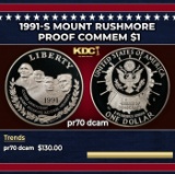1991-S Mount Rushmore Proof Modern Commem Dollar $1 pr70 dcam SEGS