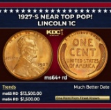 1927-s Lincoln Cent Near Top Pop! 1c ms64+ rd SEGS