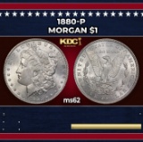 1880-p Morgan Dollar $1 Grades ms62