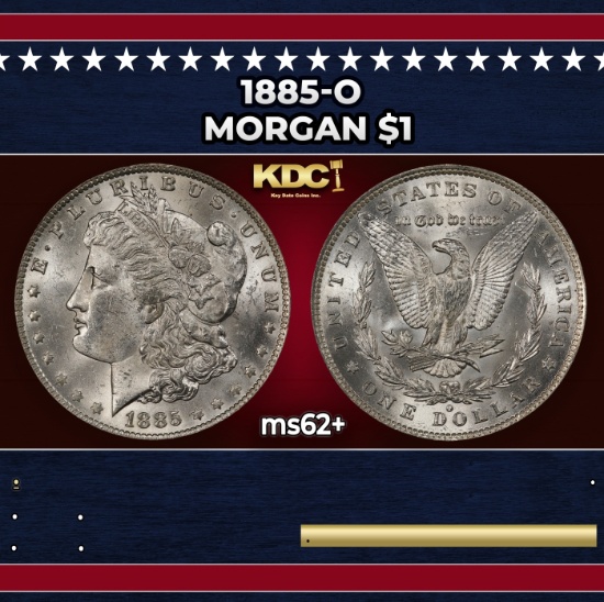 1885-o Morgan Dollar $1 Grades ms62+