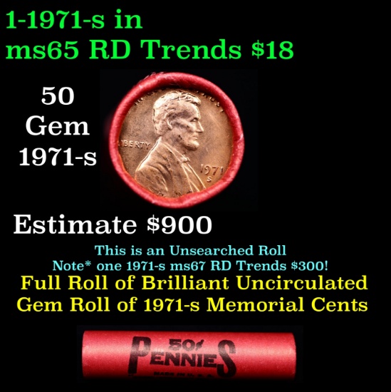 BU Shotgun Jefferson 5c roll, 1973-p 40 pcs Bank $2 Nickel Wrapper