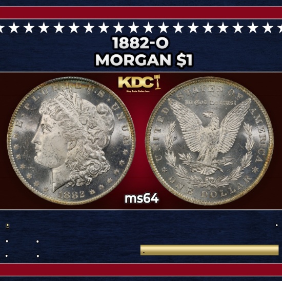 1882-o Morgan Dollar $1 Grades ms64