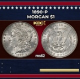 1890-p Morgan Dollar $1 Grades ms62