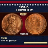 1932-d Lincoln Cent 1c Grades ms66 rd