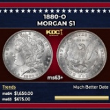 1880-o Morgan Dollar $1 ms63+ SEGS